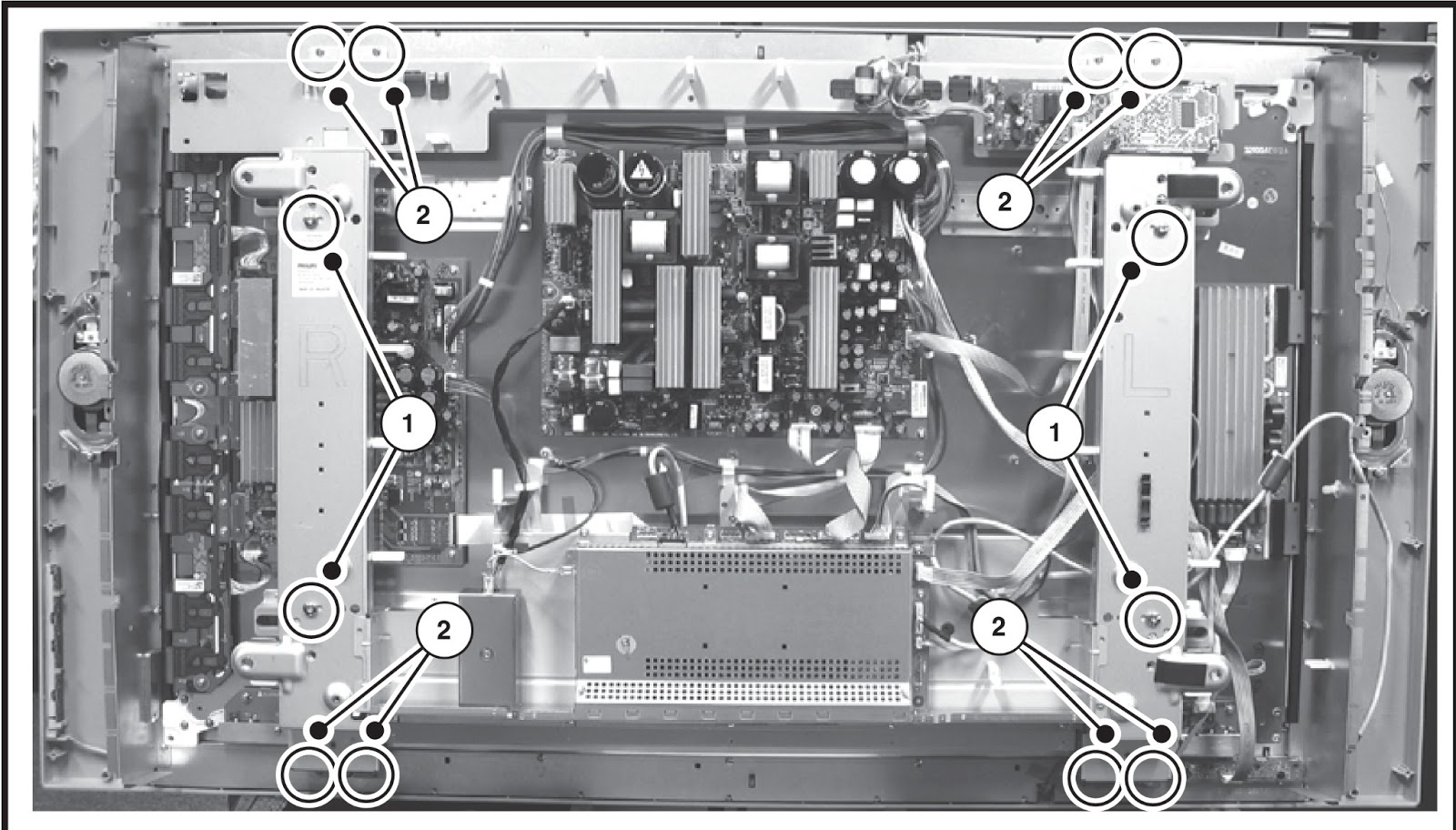 Electro help PHILIPS 42PF7320 PLASMA TV DISASSEMBLE PROCEDURE