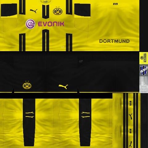ultigamerz: PES 6 Borussia Dortmund 2016-17 Home Kits