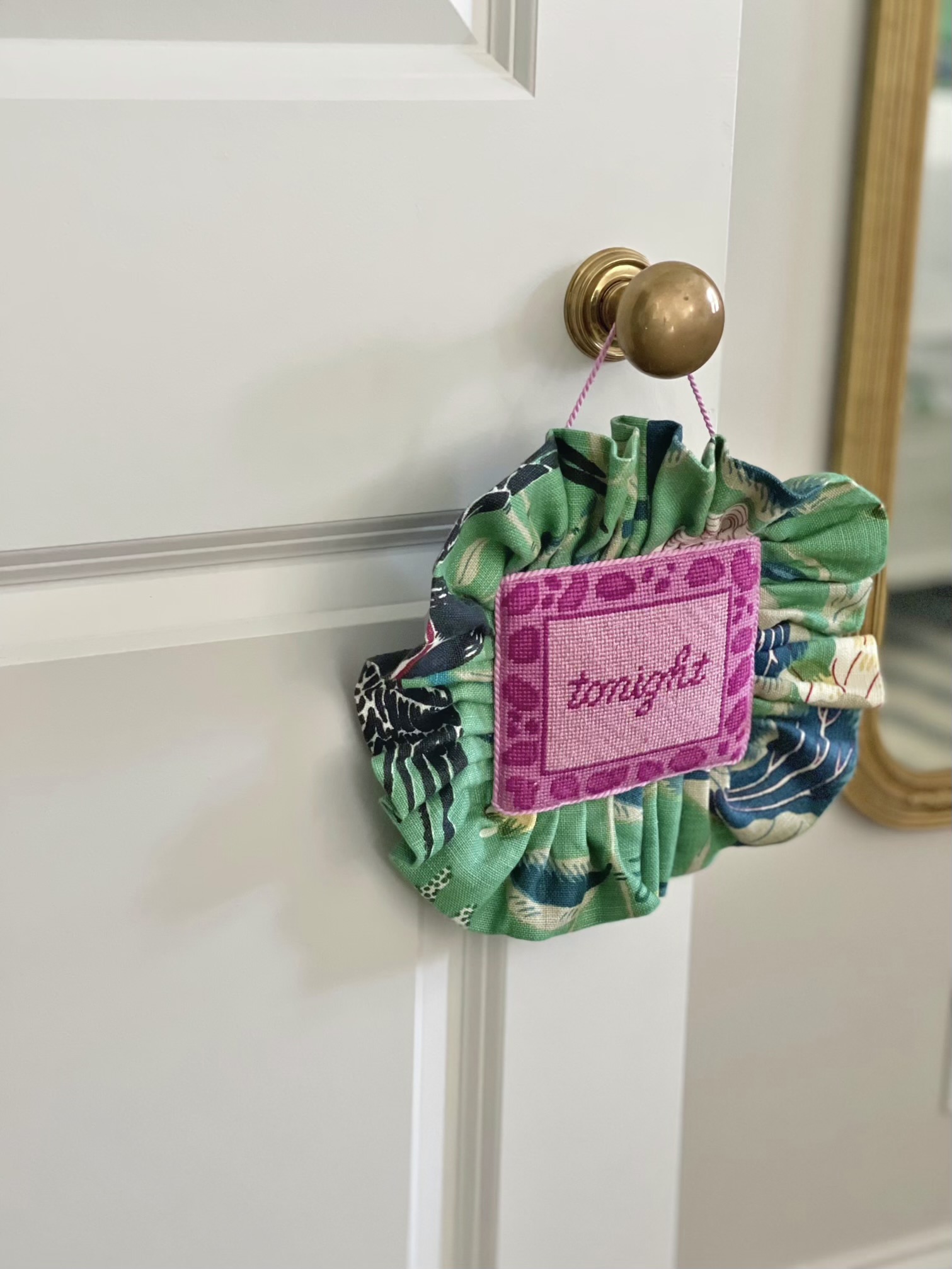 the pink clutch Needlepoint Finishing