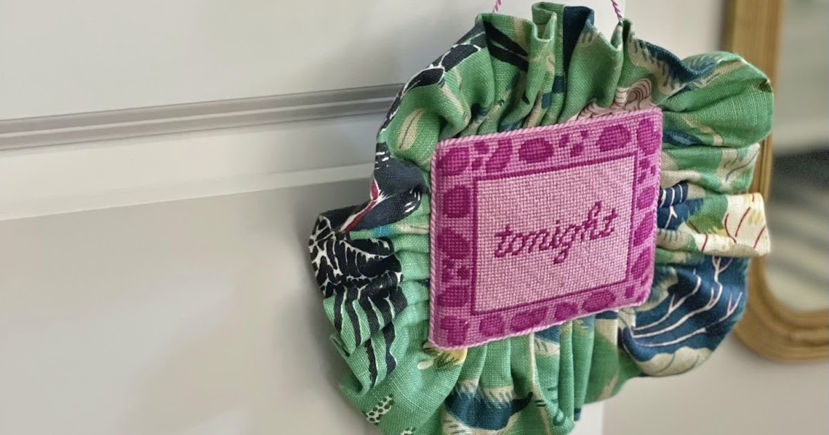 the pink clutch Needlepoint Finishing