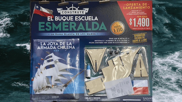 El diario El Mercurio pone a la venta el Buque Escuela Esmeralda a escala 1:110