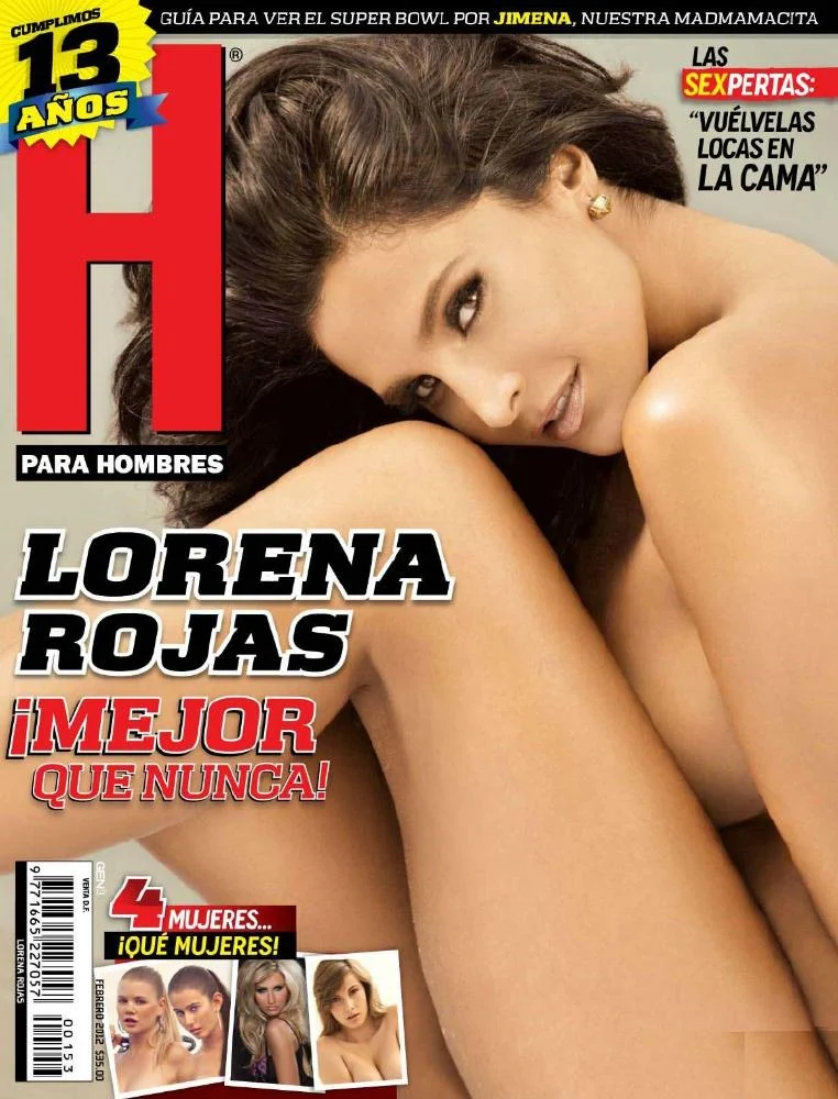 Lorena Rojas – Revista H – Febrero 2012 – México – PDF Digital y JPG Foto 1