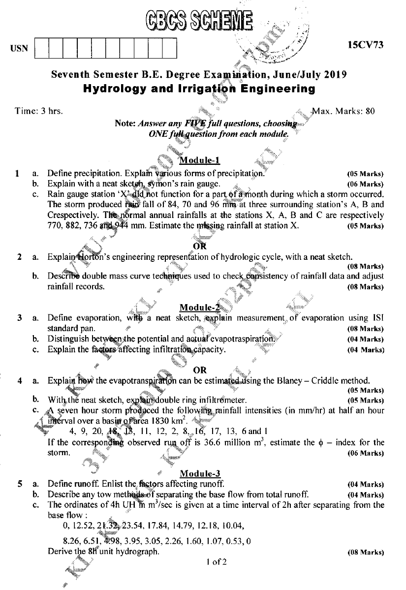 Visvesvaraya Technological University B.E. Civil Engineering (CBCS