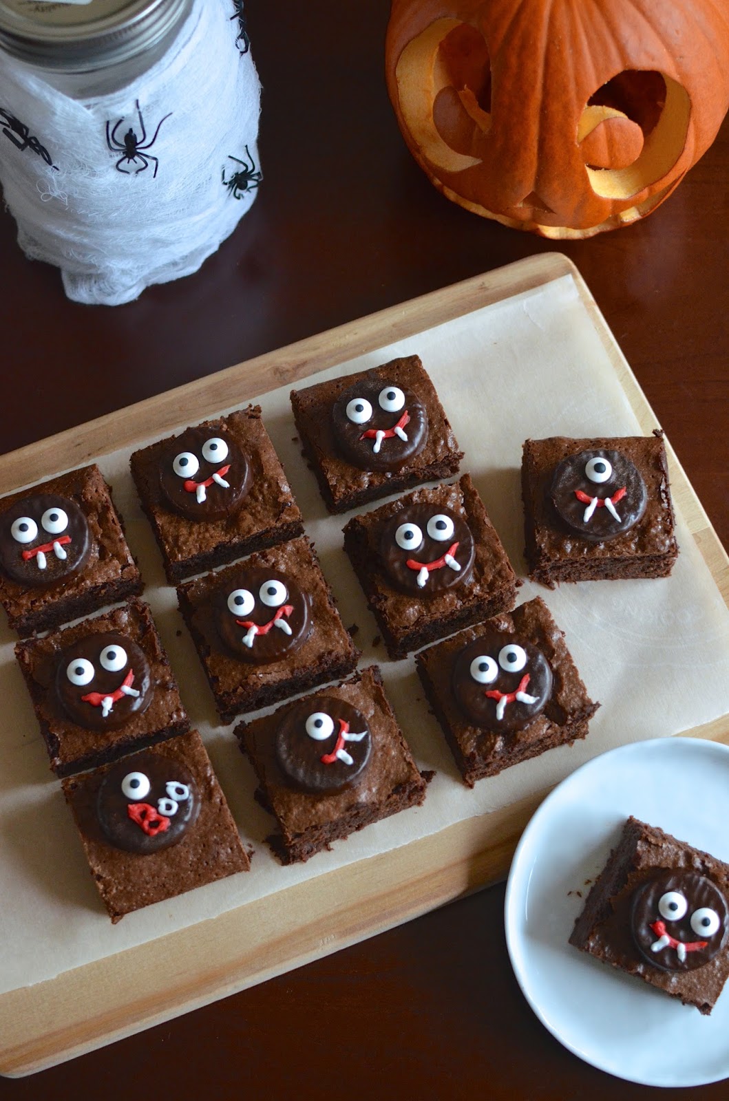 Playing with Flour: Halloween peppermint brownies