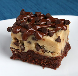 Chocolate Chip Cookie Dough Brownies by Recipe Girl