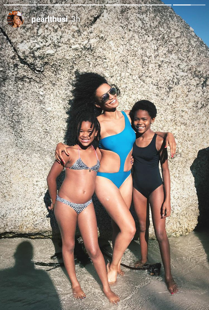 29 Year-old Pearl Thusi Flaunts Fit Bikini Body On Holiday! 