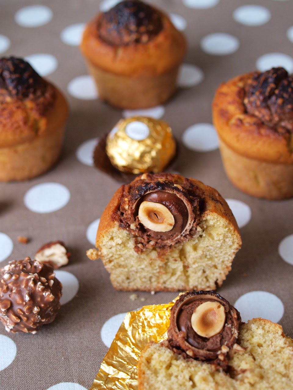 Vadrouilles gourmandes : Muffins coeur Ferrero Rocher