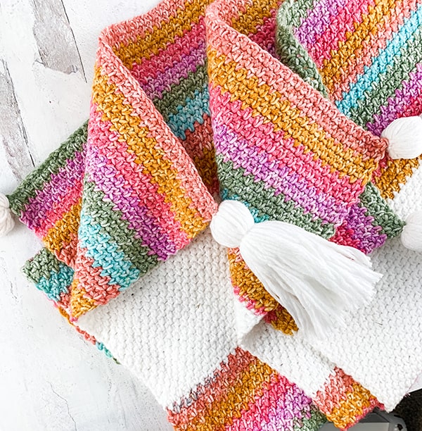 Free Crochet Linen Stitch Blanket Pattern - Grace and Yarn