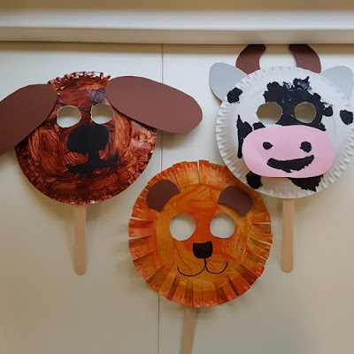 Tiermasken aus Pappteller