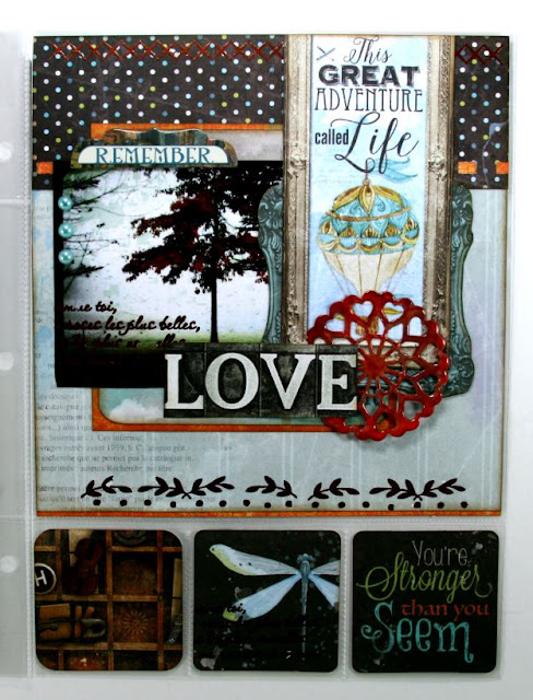 This Great Adventure Misc Me Layout by Ginny Nemchak using BoBunny Life In Color