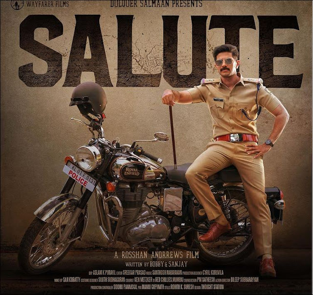 Dulquer as a policeman; Salute first look. 