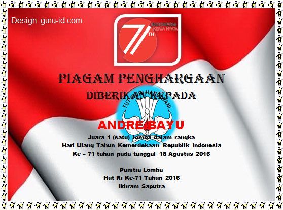 Download Piagam 17 Agustus Hut Ri Ke 74 Tahun 2019 Info Pendidikan Terbaru