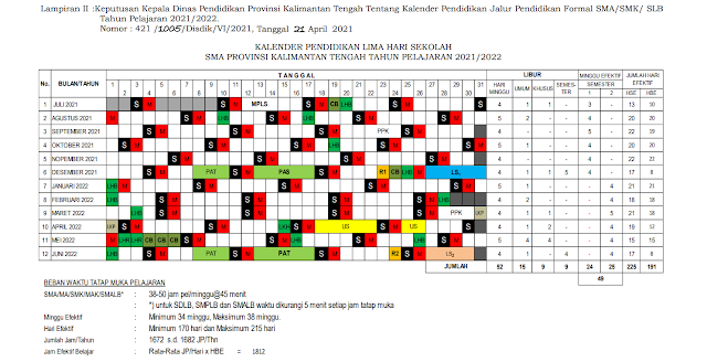 Download Kalender Pendidikan 2021/2022 Kalimantan Tengah pdf