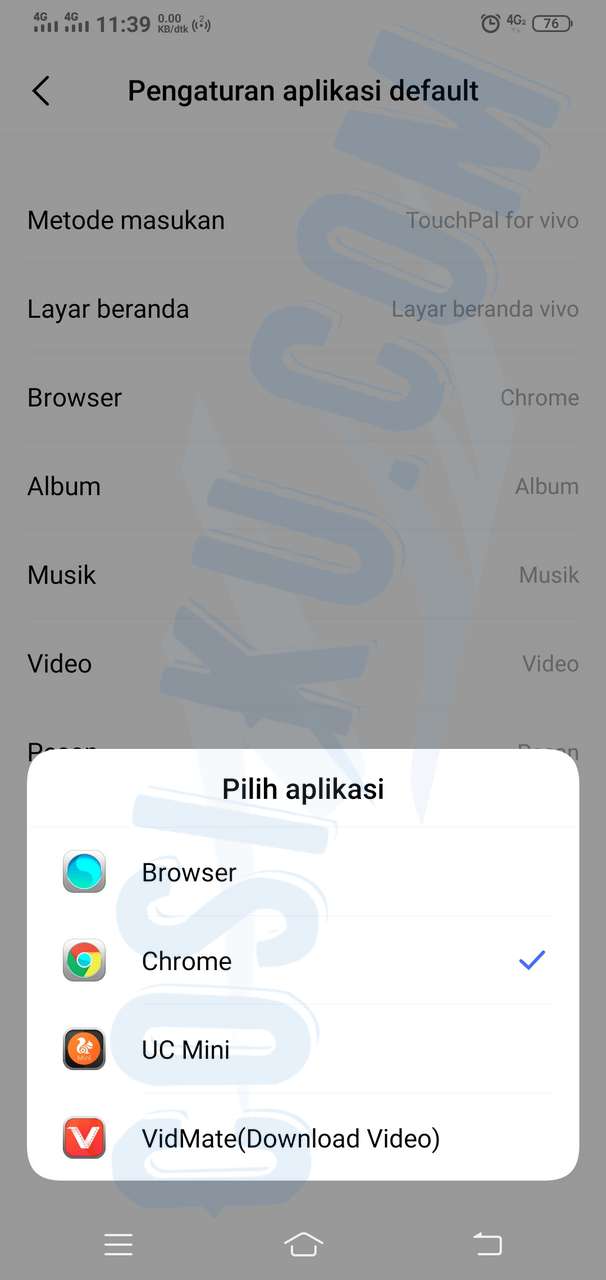 Tips Berhasil Menetapkan Aplikasi Chrome Sebagai Browser Default di HP Android Vivo V9 Tips Berhasil Menetapkan Aplikasi Chrome Sebagai Browser Default di HP Android Vivo V9