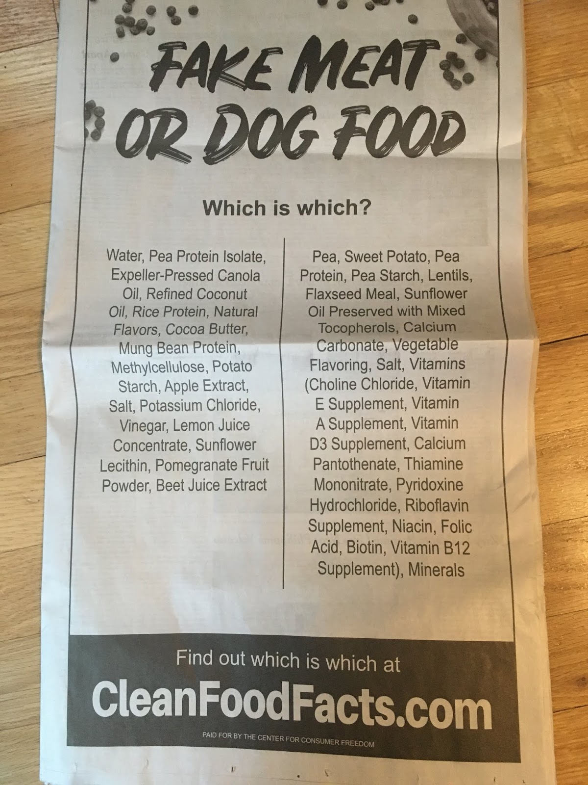 Rebecca 43(B)log Meat industry compares meat substitutes to