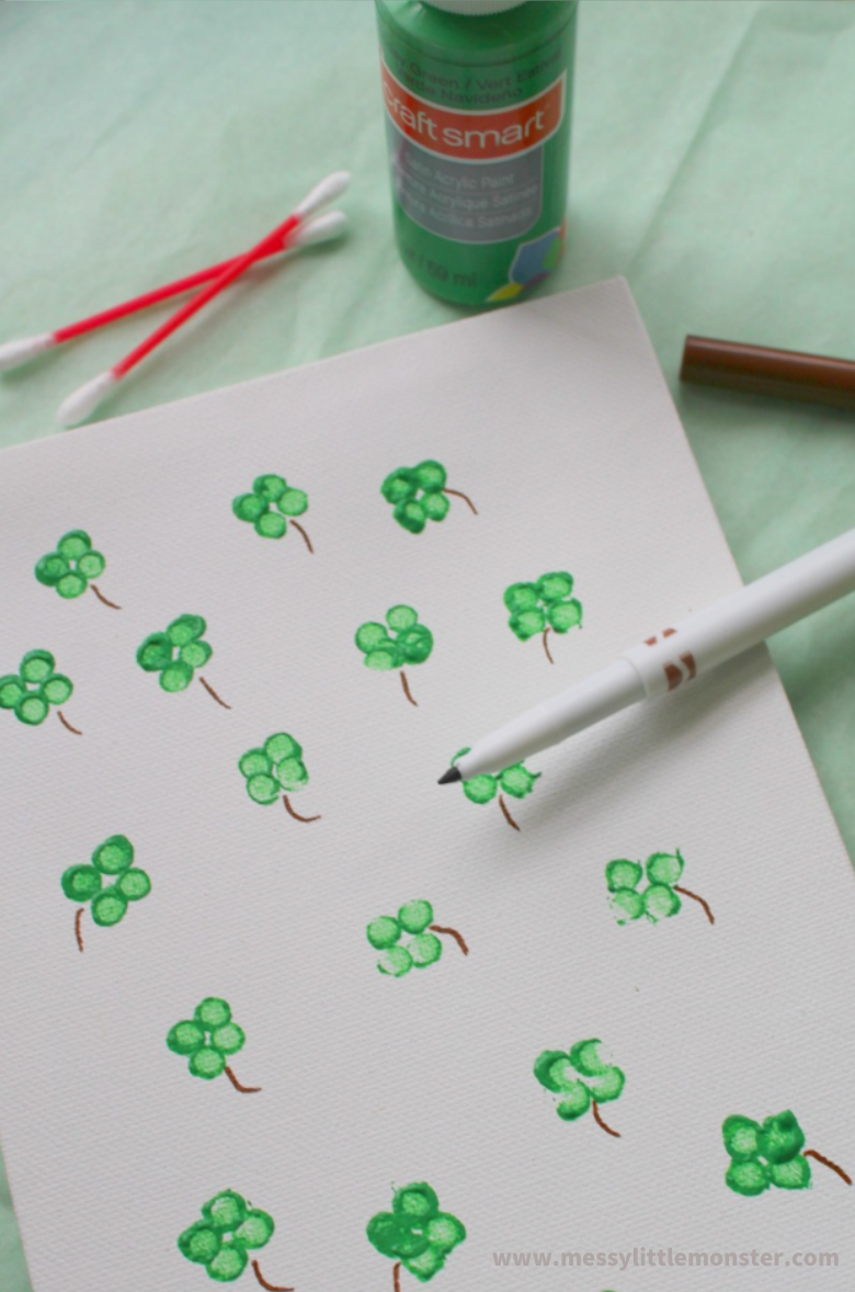 Four Leaf Clover Craft - Messy Little Monster