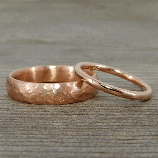 recycled rose gold wedding rings