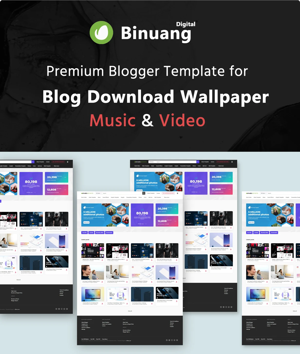 Binuang Digital - Blogger Template for Blog Download