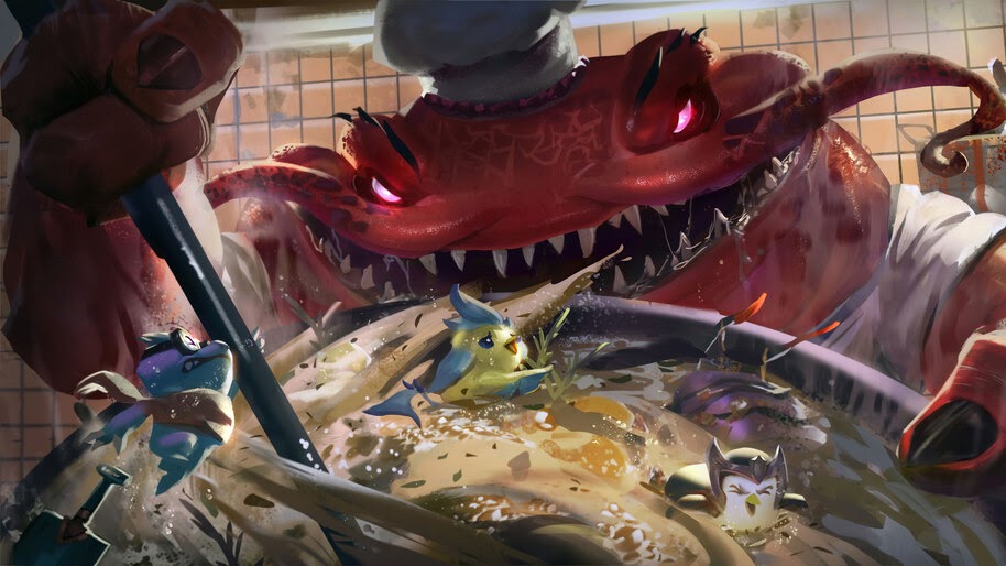 #5.3359, Tahm Kench, LoL, Art, 4K Wallpaper