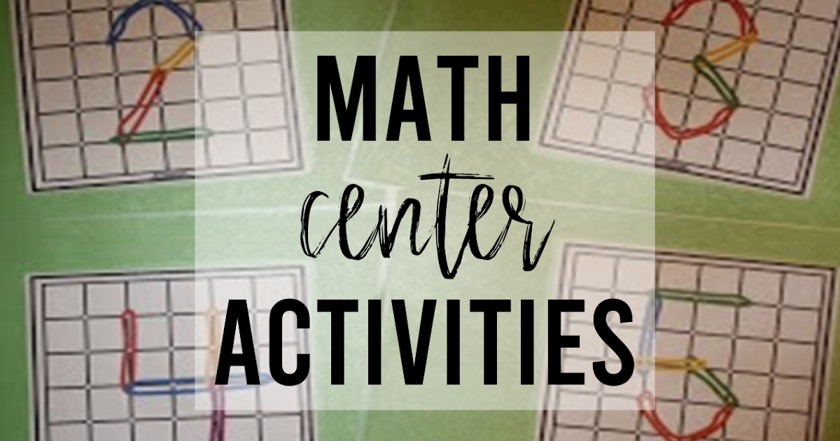 Math Center Activities for Kindergarten | Mrs. Bremer's Class