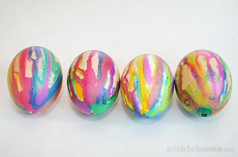 drip dyed Easter egg