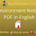 Environment Notes PDF in English