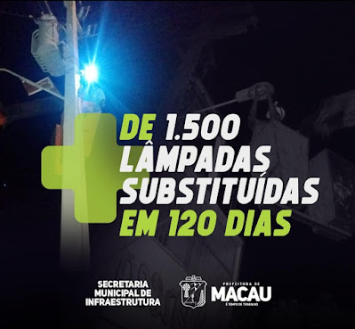 PREFEITURA DE MACAU REALIZA MANUTENÇÃO NA ILUMINAÇÃO PÚBLICA NOS DISTRITOS