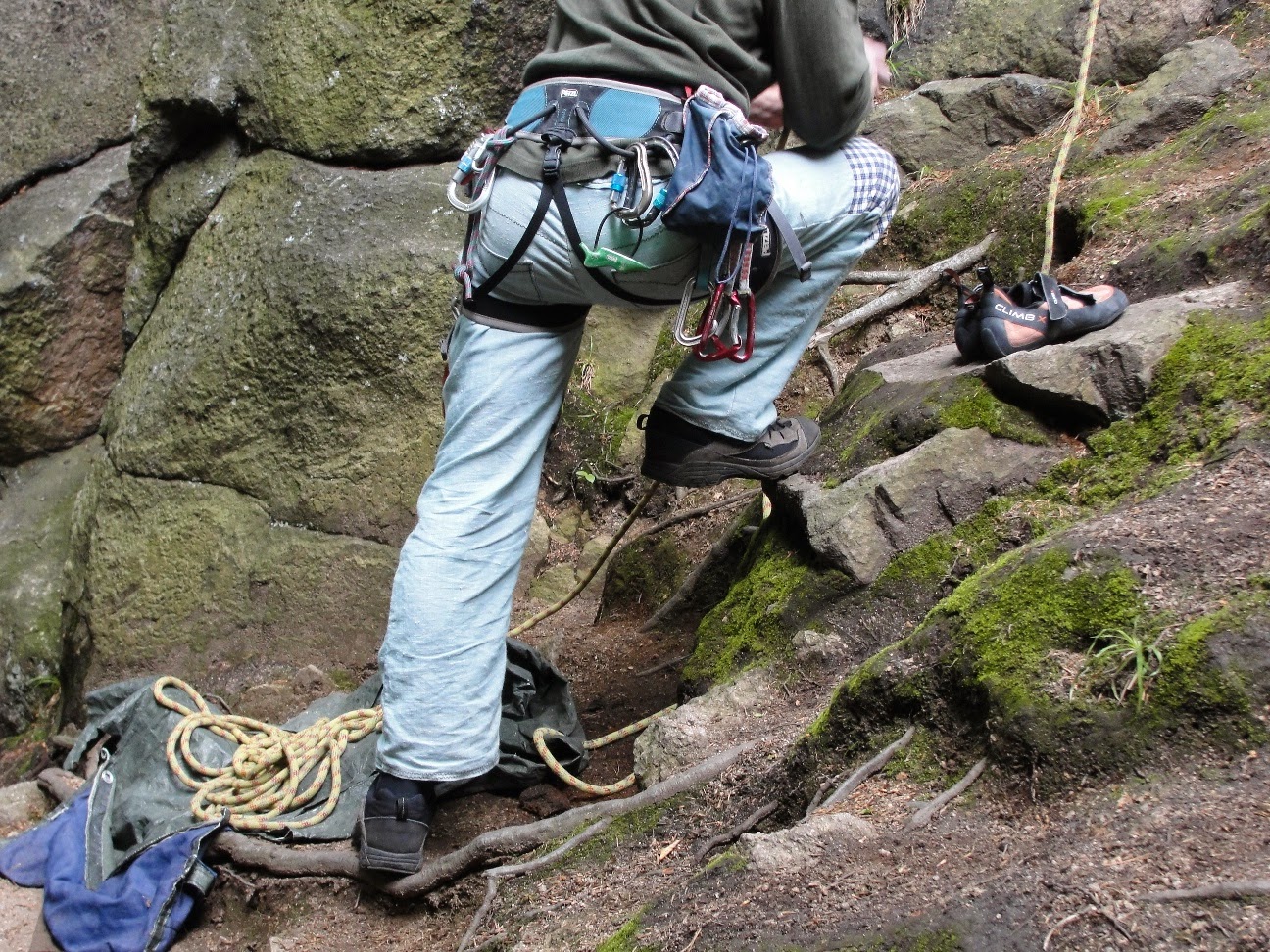 Sewing for Mr S. first climbing pants