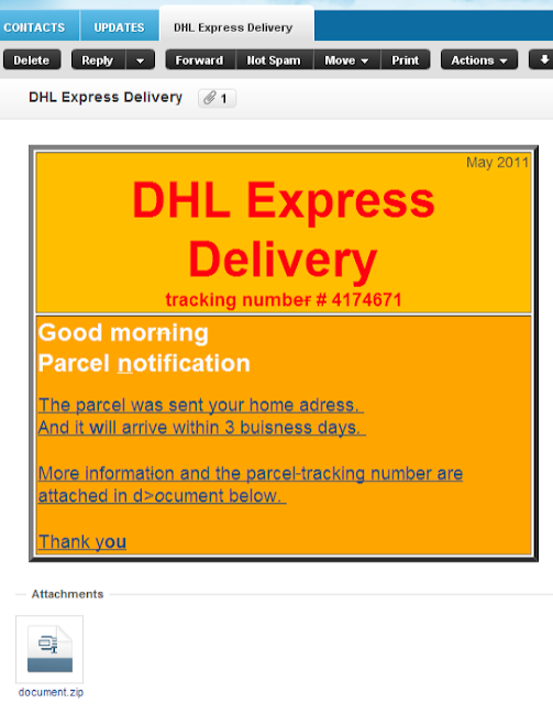 How to deal with dhl express delivery email Windows Reality