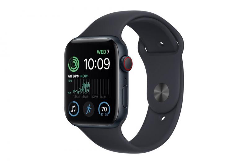 Đồng hồ Apple Watch SE (2022) Cellular 44mm Midnight – Viền nhôm, Dây cao su – MNPY3VN/A – Hàng chính hãng