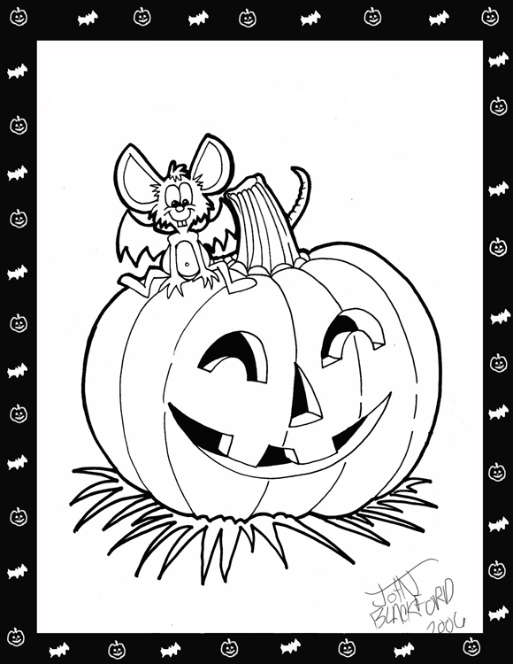 Scary Pumpkin Coloring Pages title=
