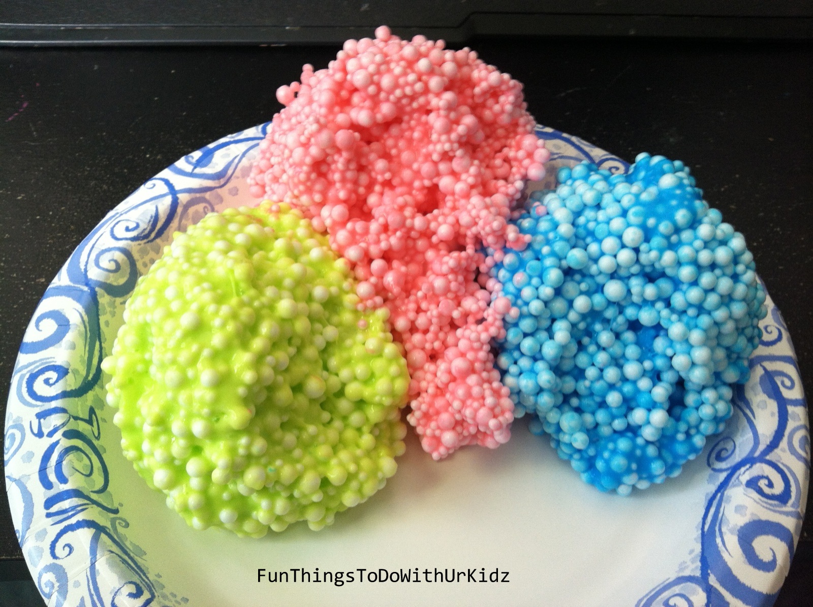Dippin' Dots slime and foam