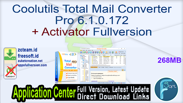 Coolutils Total Mail Converter Pro 6.1.0.172 + Activator Fullversion