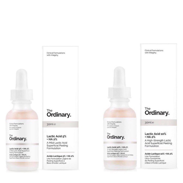 serum tri mun dau den The Ordinary Lactic Acid 10% + HA 2%