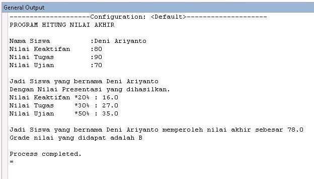 Sesuatu dari Deni: Contoh Pemrograman JAVA dengan Fungsi IF, dalam ...