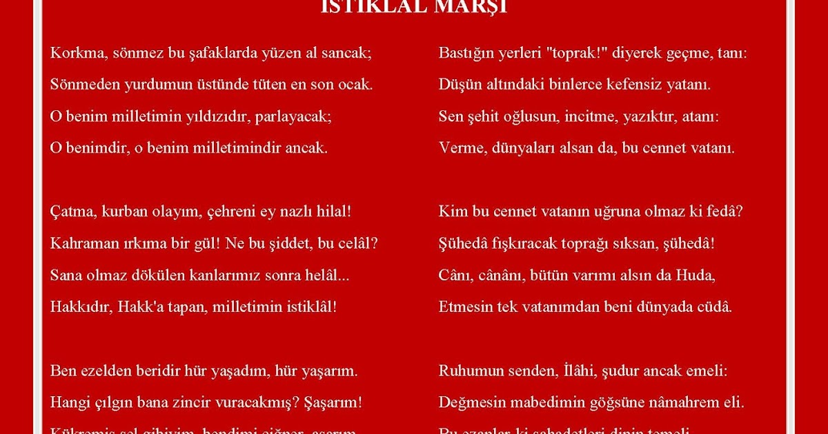 Download Istiklal Marşı 10 Kıtası Büyük Yazı Pics