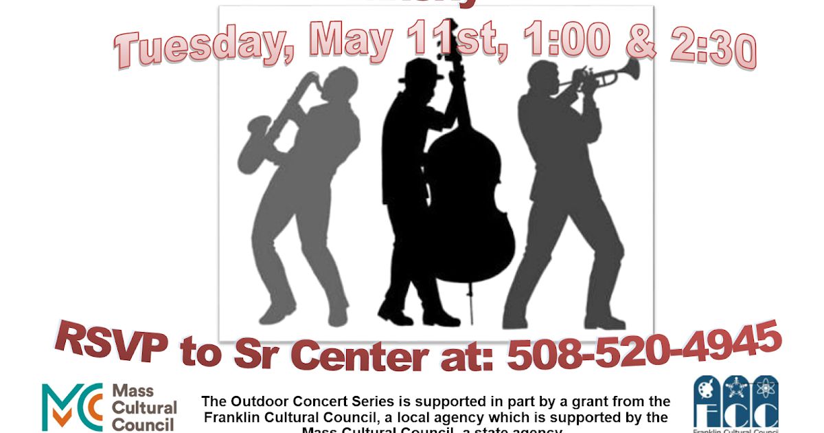 Franklin Matters Free Jazz Concert Franklin Senior Center May 11