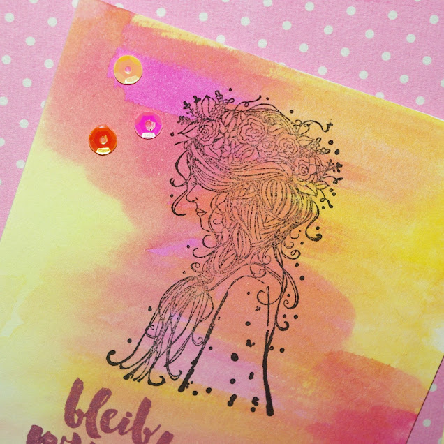 [DIY] Bleib wundervoll | Farbenfrohe Grußkarte für Mädchen & Frauen