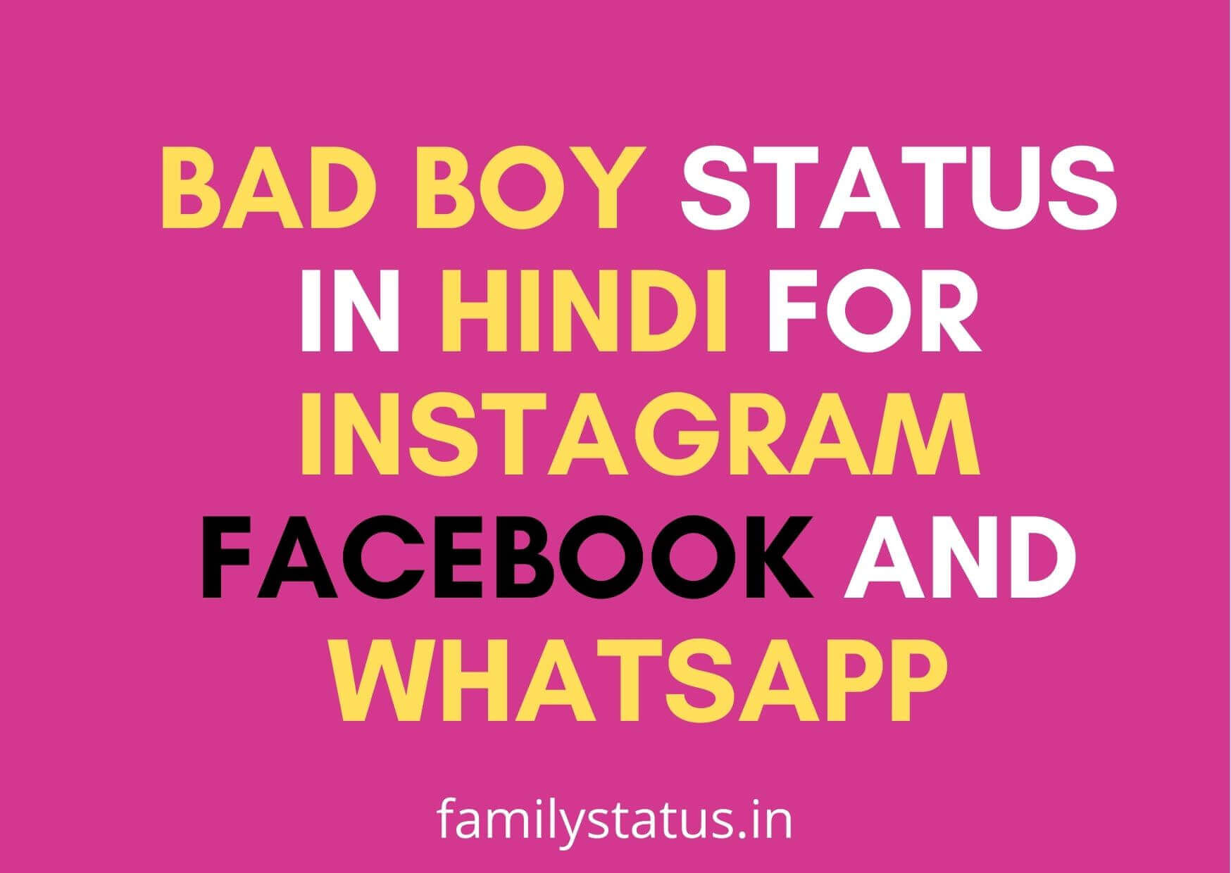 [Latest 151+] Bad boy status in hindi for instagram facebook and whatsapp Attitude status for boys