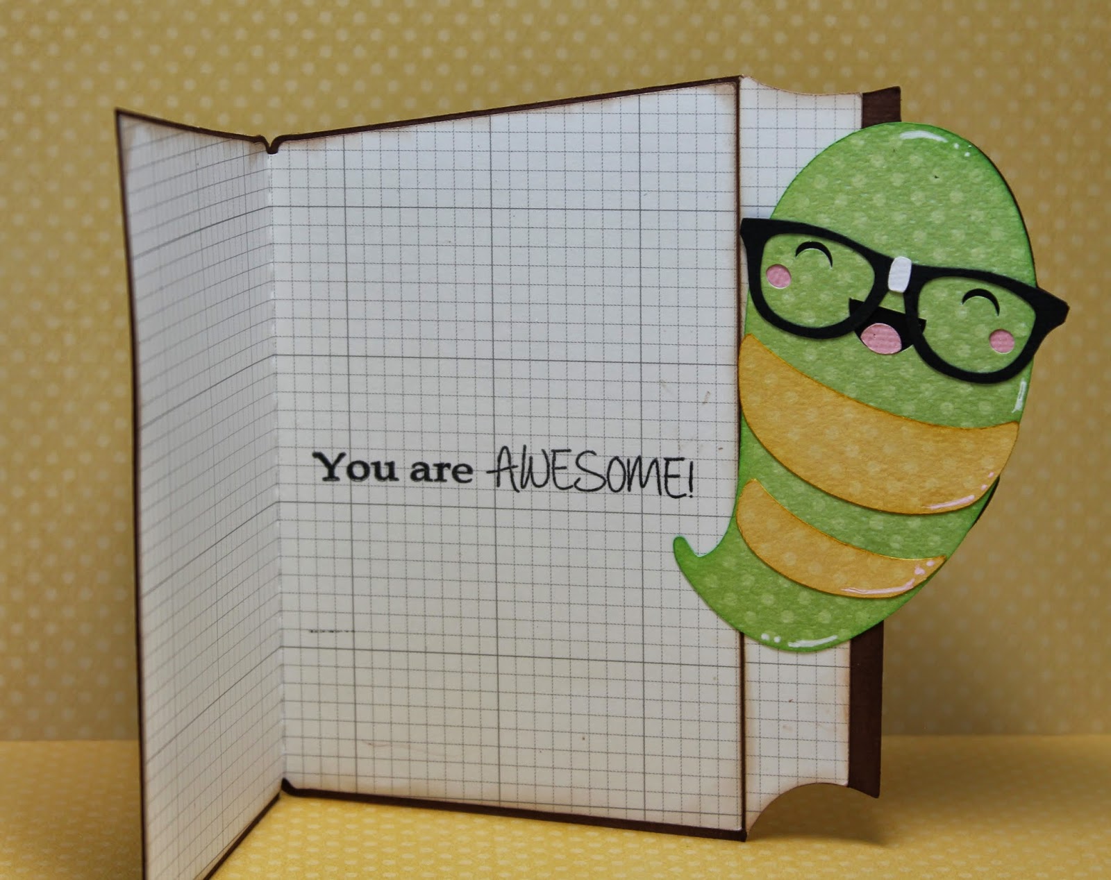 This and That Book Worm Card