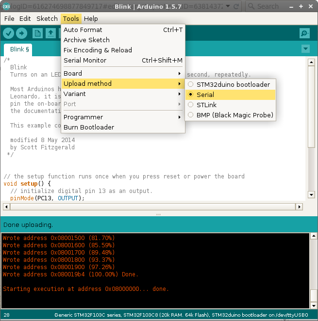 Arduino Chipkit Launchpad: Programmer simplement le STM32F103C8T6