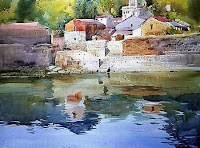 A water colour painting by Milind Mulick