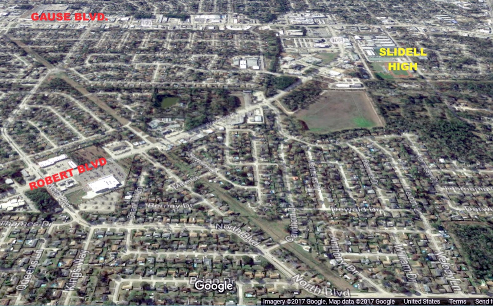 Tammany Family Slidell Aerial Photo 1975