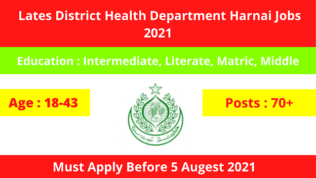 Lates District Health Department Harnai Jobs 2021 | Latest Govt Jobs