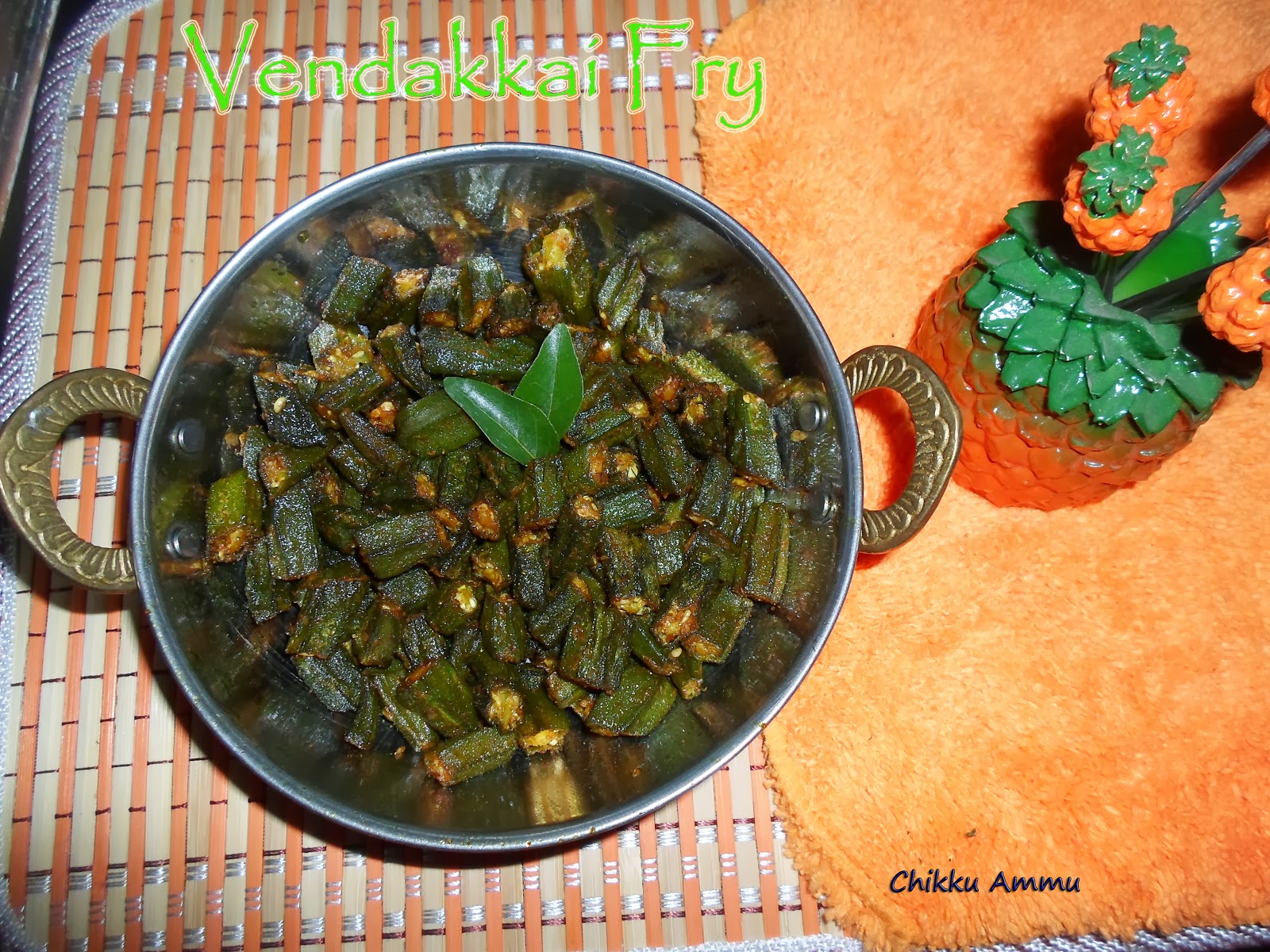 Chikkus Kitchen Vendakkai Roast Recipe / Okra Roast Recipe / Lady's