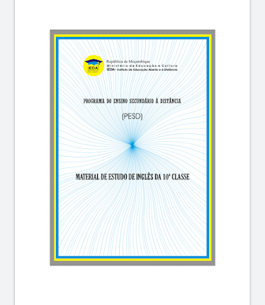 Livro de inglês 10ª classe PDF livro de inglês