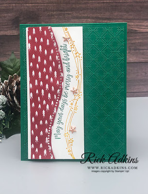 Rick Adkins Independent Stampin' Up! Demonstrator - Curvy Christmas Card Video Tutorial Click to learn more about the new products from Stampin' Up! and how to create this card using the Curvy Christmas Stamp Set!
