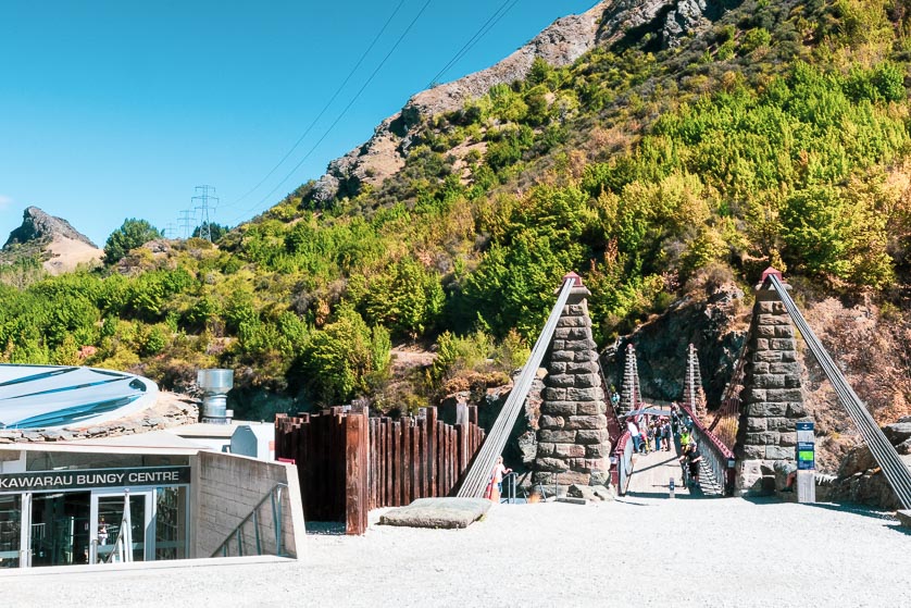 Kawarau Bridge, Queenstown, where bungy jumping began.