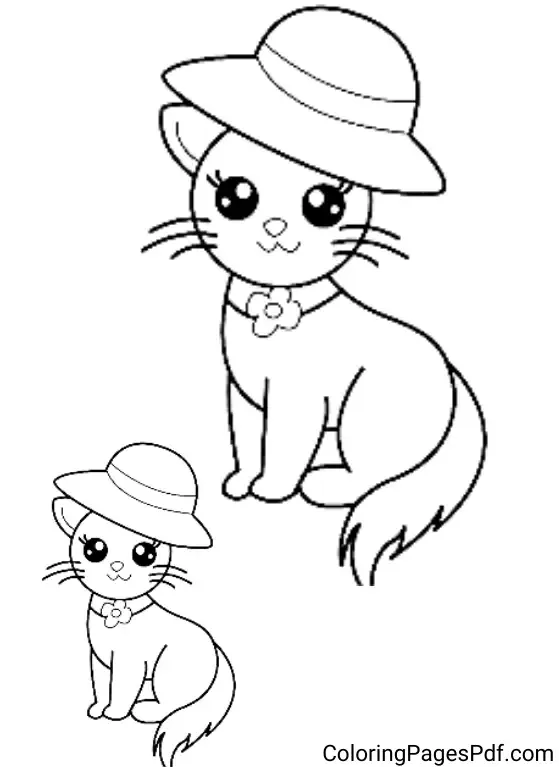 Coloring Pages Of Star Cats For Kids And  Adults