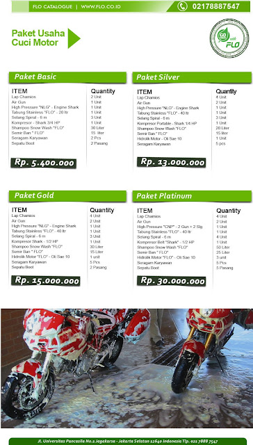 Harga paket cuci motor dan mobil